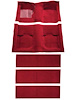A4055A15 Nylon Loop Floor and Fold Down Seat Carpet Set 1969-70 Mustang Fastback; Maroon - image 1