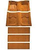 A4055A69 Nylon Loop Floor and Fold Down Seat Carpet Set 1969-70 Mustang Fastback; Medium Saddle - image 1