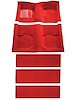 A4055B02 Nylon Loop Floor & Fold Down Carpet Set With Mass Backing 1969-70 Mustang Fastback; Red - image 1