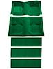 A4055B39 Nylon Loop Floor & Fold Down Carpet Set With Mass Backing 1969-70 Mustang Fastback; Green - image 1