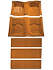 A4055B69 Nylon Loop Floor & Fold Down Carpet Set With Mass Backing 1969-70 Mustang Fastback; Medium Saddle - image 1