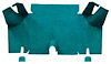 A4056A06 Loop Trunk Carpet 1965-66 Mustang Fastback; Aqua - image 1