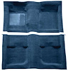 A4057A41 Passenger Area Nylon Loop Floor Carpet 1971-73 Mustang Coupe/Fastback; Medium Blue - image 1