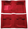 A4057B92 Passenger Area Nylon Loop Carpet With Mass Backing 1971-73 Mustang Coupe/Fastback; Medium Red - image 1