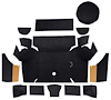A4058A01 Loop Trunk Carpet Set With Boards 1967-68 Mustang Coupe; Black - image 1