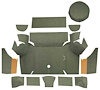 A4058A09 Loop Trunk Carpet Set With Boards 1967-68 Mustang Coupe; Ivy Gold - image 1