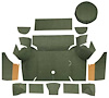 A4058A19 Loop Trunk Carpet Set With Boards 1967-68 Mustang Coupe; Moss Green - image 1