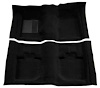 A4059A01 Passenger Area Nylon Loop Floor Carpet 1971-73 Mustang Convertible; Black - image 1