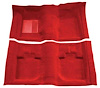 A4059A92 Passenger Area Nylon Loop Floor Carpet 1971-73 Mustang Convertible; Medium Red - image 1