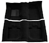 A4059B01 Passenger Area Nylon Loop Floor Carpet With Mass Backing 1971-73 Mustang Convertible; Black - image 1