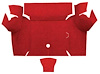 A4060A02 Loop Trunk Floor Carpet 1967-68 Mustang Coupe; Red - image 1
