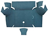 A4060A06 Loop Trunk Floor Carpet 1967-68 Mustang Coupe; Aqua - image 1