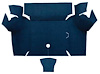 A4060A12 Loop Trunk Floor Carpet 1967-68 Mustang Coupe; Dark Blue - image 1