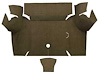 A4060A18 Loop Trunk Floor Carpet 1967-68 Mustang Coupe; Dark Saddle - image 1