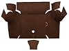 A4060A30 Loop Trunk Floor Carpet 1967-68 Mustang Coupe; Dark Brown - image 1