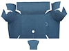 A4060A41 Loop Trunk Floor Carpet 1967-68 Mustang Coupe; Medium Blue - image 1
