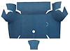 A4060A62 Loop Trunk Floor Carpet 1967-68 Mustang Coupe; Ford Blue - image 1