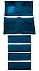 A4061A12 Nylon Loop Floor and Fold Down Seat Carpet Set 1971-73 Mustang Fastback; Dark Blue - image 1