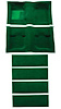 A4061A39 Nylon Loop Floor and Fold Down Seat Carpet Set 1971-73 Mustang Fastback; Green - image 1