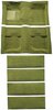 A4061A39 Nylon Loop Floor and Fold Down Seat Carpet Set 1971-73 Mustang Fastback; Green - image 3