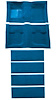 A4061A41 Nylon Loop Floor and Fold Down Seat Carpet Set 1971-73 Mustang Fastback; Medium Blue - image 1