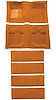 A4061A69 Nylon Loop Floor and Fold Down Seat Carpet Set 1971-73 Mustang Fastback; Medium Saddle - image 1