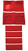 A4061A92 Nylon Loop Floor and Fold Down Seat Carpet Set 1971-73 Mustang Fastback; Medium Red - image 1
