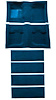 A4061B12 Nylon Loop Floor & Fold Down Seat Carpet Set With Mass Backing 1971-73 Mustang Fastback; Dark Blue - image 1