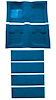 A4061B41 Nylon Loop Floor & Fold Down Seat Carpet Set With Mass Backing 1971-73 Mustang Fastback; Medium Blue - image 1