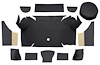 A4062A01 Trunk Carpet Set 1967-68 Mustang; With Boards; Convertible Loop; Black - image 1