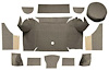 A4062A07 Loop Trunk Carpet Set With Boards 1967-68 Mustang Convertible; Parchment - image 1