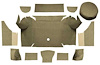 A4062A09 Loop Trunk Carpet Set With Boards 1967-68 Mustang Convertible; Ivy Gold - image 1