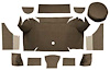 A4062A18 Loop Trunk Carpet Set With Boards 1967-68 Mustang Convertible; Dark Saddle - image 1