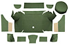 A4062A19 Loop Trunk Carpet Set With Boards 1967-68 Mustang Convertible; Moss Green - image 1
