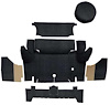 A4063A01 Loop Trunk Carpet Set With Boards 1964-66 Mustang Coupe Nylon; Black