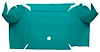 A4064A06 Loop Trunk Carpet 1967-68 Mustang Convertible; Aqua - image 1