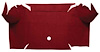 A4064A15 Loop Trunk Carpet 1967-68 Mustang Convertible; Maroon - image 1