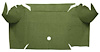 A4064A19 Loop Trunk Carpet 1967-68 Mustang Convertible; Moss Green - image 1
