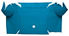A4064A41 Loop Trunk Carpet 1967-68 Mustang Convertible; Medium Blue - image 1