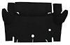 A4065A01 Nylon Loop Trunk Floor Carpet 1964-66 Mustang Coupe; Black - image 1