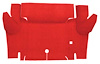A4065A02 Nylon Loop Trunk Floor Carpet 1964-66 Mustang Coupe; Red - image 1
