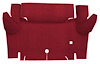 A4065A15 Nylon Loop Trunk Floor Carpet 1964-66 Mustang Coupe; Maroon - image 1