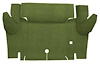A4065A19 Nylon Loop Trunk Floor Carpet 1964-66 Mustang Coupe; Moss Green - image 1