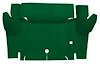 A4065A39 Nylon Loop Trunk Floor Carpet 1964-66 Mustang Coupe; Green - image 1