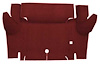 A4065A49 Nylon Loop Trunk Floor Carpet 1964-66 Mustang Coupe; Emberglow - image 1