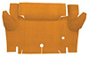 A4065A69 Nylon Loop Trunk Floor Carpet 1964-66 Mustang Coupe; Medium Saddle - image 1
