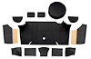 A4066A01 Loop Trunk Carpet Set With Boards 1967-68 Mustang Fastback; Black - image 1