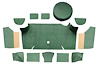 A4066A19 Loop Trunk Carpet Set With Boards 1967-68 Mustang Fastback; Moss Green - image 1