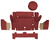 A4067A49 Nylon Loop Trunk Carpet Set With Boards 1964-66 Mustang Convertible; Emberglow - image 1