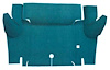 A4069A06 Nylon Loop Trunk Floor Carpet 1964-66 Mustang Convertible; Aqua - image 1